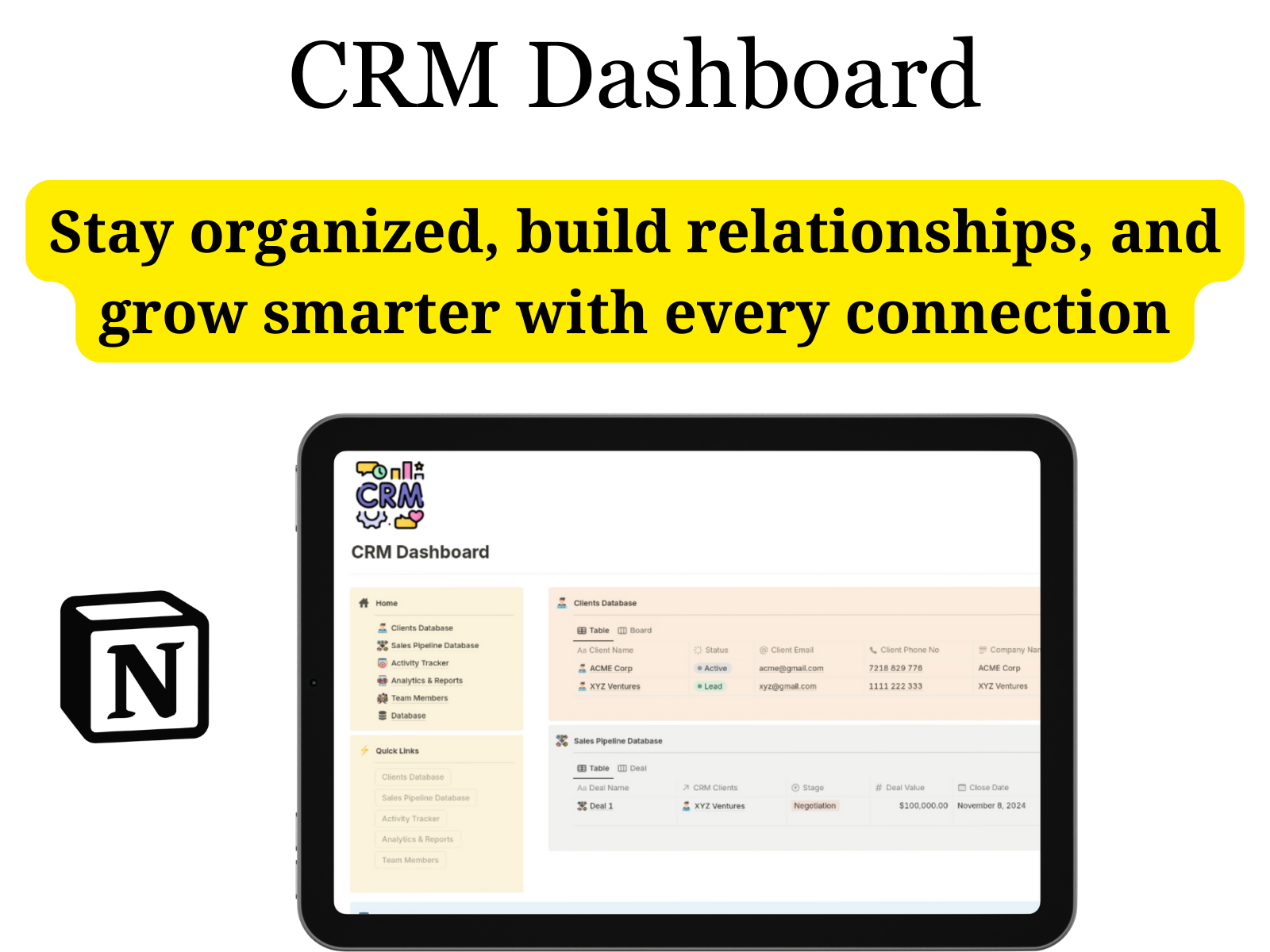 CRM Dashboard